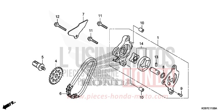POMPE A HUILE de Forza 300 MAT PEARL COOL WHITE (NHB44) 2019